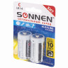 Батарейки КОМПЛЕКТ 2 шт., SONNEN Alkaline, С (LR14, 14А), алкалиновые, блистер, 451090 по низкой цене оптом 