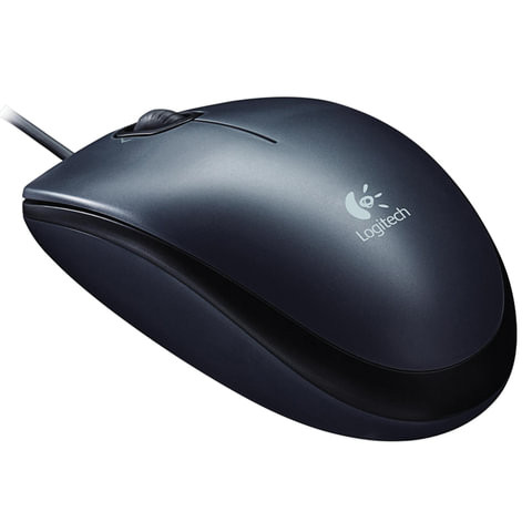 Мышь проводная LOGITECH M90, USB, 2 кнопки + 1 колесо-кнопка, оптическая, черная, 910-001794 по низкой цене оптом Краснодар, Москва, Уфа, Казань, Барнаул, Владивосток, Хабаровск, Сахалин, Красноярск, Екатеренбург, 