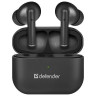Наушники с микрофоном (гарнитура) DEFENDER TWINS 907, Bluetooth, беспроводные, черные, 63907 по низкой цене оптом 