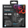 Наушники с микрофоном (гарнитура) DEFENDER TWINS 907, Bluetooth, беспроводные, черные, 63907 по низкой цене оптом 