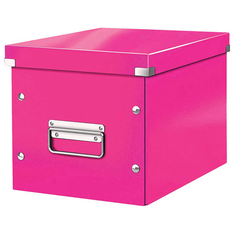 Короб архивный LEITZ "Click & Store" L, 310х320х360 мм, ламинированный картон, разборный, розовый, 61080023 по низкой цене оптом 