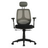 Кресло BRABIX "Saturn ER-400", с подголовником, комбинированное, черное/серое, 530871 по низкой цене оптом 