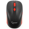 Мышь беспроводная GEMBIRD MUSW-350, USB, встроенный аккумулятор, 3 кнопки + 1 колесо-кнопка, оптическая, черно-красная по низкой цене оптом 
