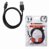Кабель USB 2.0-Type-C, 1 м, SONNEN, медь, для передачи данных и зарядки, черный, 513117 по низкой цене оптом Краснодар, Москва, Уфа, Казань, Барнаул, Владивосток, Хабаровск, Сахалин, Красноярск, Екатеренбург, 