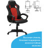 Кресло компьютерное BRABIX "Rider EX-544", экокожа черная/ткань красная, 531583 по низкой цене оптом 