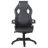 Кресло компьютерное BRABIX "Techno Pro GM-003", экокожа, черное/серое, вставки серые, 531814 по низкой цене оптом 