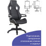 Кресло компьютерное BRABIX "Techno Pro GM-003", экокожа, черное/серое, вставки серые, 531814 по низкой цене оптом 