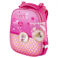 Ранец BRAUBERG PREMIUM, 2 отделения, с запасным патчем, "Happy kitten", 38х29х16 см, 229896