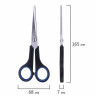 Ножницы BRAUBERG "Soft Grip", 165 мм, черно-синие, резиновые вставки, 3-х сторонняя заточка, 230761 по низкой цене оптом 