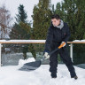 Лопата снегоуборочная FISKARS, пластик, 38х35,5 см, высота 133 см, алюминиевая кромка, деревянный черенок, 1026794 по низкой цене оптом 