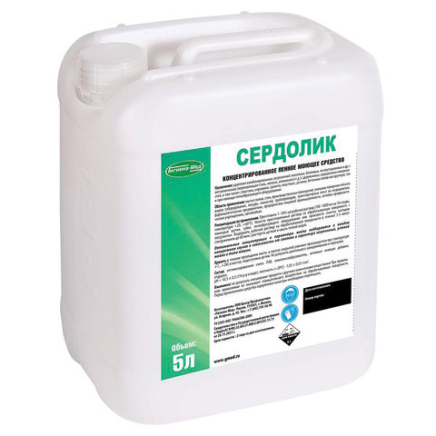 Средство моющее универсальное, 5 л, "СЕРДОЛИК", нейтральное, пенное, концентрат по низкой цене оптом 