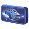 Пенал ЮНЛАНДИЯ, 2 отделения, полиэстер, 19x11 см, "Fast car", 270369 по низкой цене оптом 