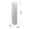 Шкаф металлический для одежды BRABIX "LK 12-30", УСИЛЕННЫЙ, 2 секции, 1830х300х500 мм, 18 кг, 291133, S230BR421102 по низкой цене оптом 