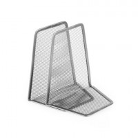 Держатель (ограничитель) подставка для книг BRAUBERG "Germanium Mesh", 2 штуки, металл, 237977
