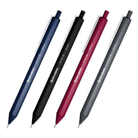 Карандаш механический 0,5 мм BRAUBERG "VIVID", корпус soft-touch ассорти, 182063 по низкой цене оптом Карандаш механический 0,5 мм BRAUBERG "VIVID", корпус soft-touch ассорти, 182063 по низкой цене оптом