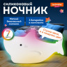 Ночник силиконовый LED "Акула" 109x60x58 мм, белый свет/RGB, на батарейках (в комплекте), DASWERK, 238932 по низкой цене оптом 
