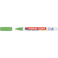 Маркер меловой по стеклу edding 4085, смываемый, круглый наконечник, 1-2 мм Зелёный металлик
