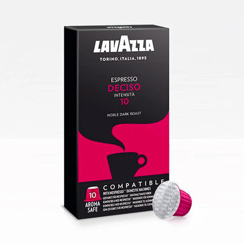 Кофе в капсулах LAVAZZA "Deciso" для кофемашин Nespresso, 10 порций, 8101 по низкой цене оптом Кофе в капсулах LAVAZZA "Deciso" для кофемашин Nespresso, 10 порций, 8101 по низкой цене оптом
