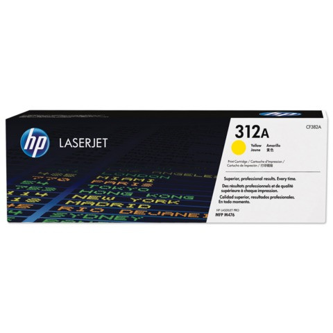 Картридж лазерный HP (CF382A) LaserJet Pro M476dn/476dw/476nw, желтый, оригинальный, ресурс 2700 страниц по низкой цене оптом 