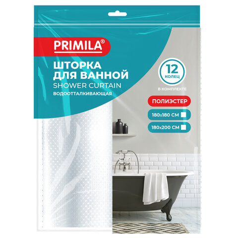 Шторка для ванной ПОЛИЭСТЕР, 180х180см, кольца в комплекте, ГОЛУБОЙ БРИЛЛИАНТ, PRIMILA, 700090 по низкой цене оптом Шторка для ванной ПОЛИЭСТЕР, 180х180см, кольца в комплекте, ГОЛУБОЙ БРИЛЛИАНТ, PRIMILA, 700090 по низкой цене оптом