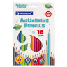 Карандаши цветные акварельные BRAUBERG PREMIUM AQUARELLE, 18 цветов, грифель мягкий 4 мм, 181672 по низкой цене оптом 