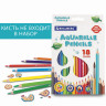 Карандаши цветные акварельные BRAUBERG PREMIUM AQUARELLE, 18 цветов, грифель мягкий 4 мм, 181672 по низкой цене оптом 