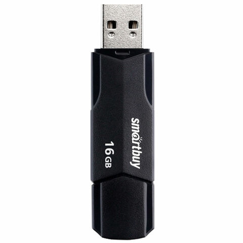 Флеш-диск 16GB SMARTBUY Clue USB 2.0, черный, SB16GBCLU-K по низкой цене оптом Краснодар, Москва, Уфа, Казань, Барнаул, Владивосток, Хабаровск, Сахалин, Красноярск, Екатеренбург, 