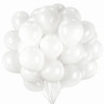 Шары воздушные ЗОЛОТАЯ СКАЗКА, 10" (25 см), КОМПЛЕКТ 50 штук, белые, пакет, 105000 по низкой цене оптом 