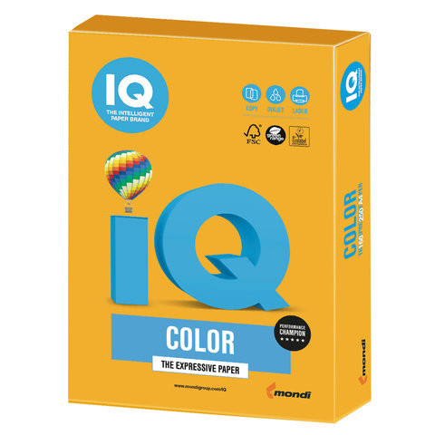 Бумага цветная IQ color, А4, 160 г/м2, 250 л., тренд, старое золото, AG10 по низкой цене оптом 