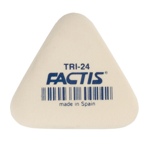 Ластик FACTIS (Испания) TRI 24, 51х46х12 мм, белый, треугольный, мягкий, PMFTRI24 по низкой цене оптом 
