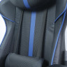 Кресло компьютерное BRABIX "GT Carbon GM-120", две подушки, экокожа, черное/синее, 531930 по низкой цене оптом 