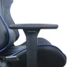 Кресло компьютерное BRABIX "GT Carbon GM-120", две подушки, экокожа, черное/синее, 531930 по низкой цене оптом 