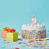 Свеча-цифра для торта "9" ДВУСТОРОННЯЯ с конфетти, 8,5 см, ЗОЛОТАЯ СКАЗКА, держатель, блистер, 591402 по низкой цене оптом 