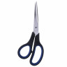 Ножницы BRAUBERG "Soft Grip", 190 мм, черно-синие, резиновые вставки, 3-х сторонняя заточка, 230762 по низкой цене оптом 