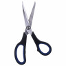 Ножницы BRAUBERG "Soft Grip", 190 мм, черно-синие, резиновые вставки, 3-х сторонняя заточка, 230762 по низкой цене оптом 