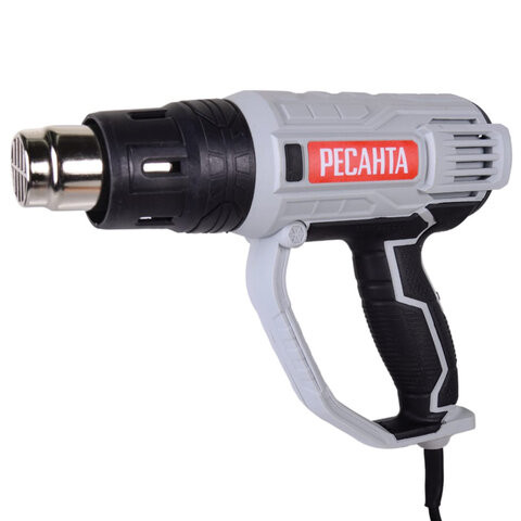 Фен технический сетевой РЕСАНТА, 2000Вт, насадки 4 шт, 600 градусов, расход воздуха 5, 75/2/1 по низкой цене оптом 