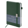 Ежедневник датированный 2026 А5 138x213мм BRAUBERG Control, под кожу, держатель для ручки, зеленый, 117123 по низкой цене оптом 