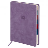 Ежедневник датированный 2026 B6 125х173мм GALANT Vivid, под кожу, сиреневый, 117412