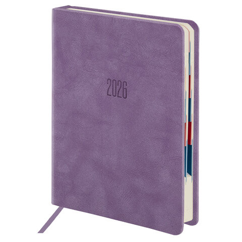 Ежедневник датированный 2026 B6 125х173мм GALANT Vivid, под кожу, сиреневый, 117412 по низкой цене оптом 