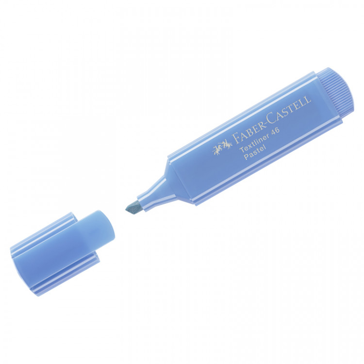 Текстовыделитель Faber-Castell "46 Pastel" ультрамарин, 1-5мм по низкой цене оптом Краснодар, Москва, Уфа, Казань, Барнаул, Владивосток, Хабаровск, Сахалин, Красноярск, Екатеренбург, 