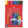 Фломастеры FABER-CASTELL "Grip", 10 цветов, трехгранные, смываемые, ПВХ упаковка, 155310 по низкой цене оптом 