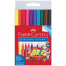 Фломастеры FABER-CASTELL "Grip", 10 цветов, трехгранные, смываемые, ПВХ упаковка, 155310 по низкой цене оптом 