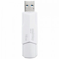 Флеш-диск 16GB SMARTBUY Clue USB 2.0, белый, SB16GBCLU-W