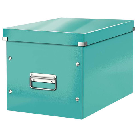 Короб архивный LEITZ "Click & Store" L, 310х320х360 мм, ламинированный картон, разборный, бирюзовый, 61080051 по низкой цене оптом 