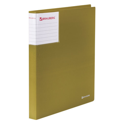 Папка на 2 кольцах BRAUBERG "Bronze silk", 25 мм, внутренний карман, бронза, до 170 листов, 0,7 мм, 227503 по низкой цене оптом 