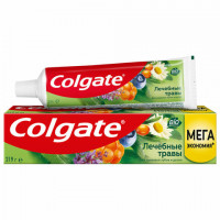 Зубная паста 150мл COLGATE "Лечебные травы", отбеливающа, сфторидом и кальцием, ш/к 3, 7891024133743