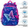 Ранец BRAUBERG PREMIUM, 2 отделения, с брелком, "Beautiful butterfly", 38х29х16 см, 229901 по низкой цене оптом 