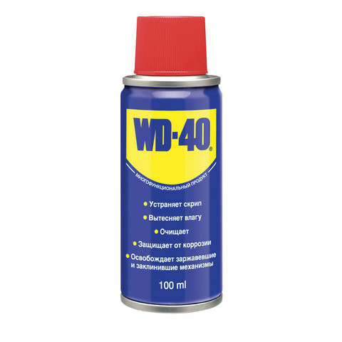 Средство WD-40 универсальное, 100 мл, для тысячи применений в офисе, быту, производстве, WD0000 по низкой цене оптом Краснодар, Москва, Уфа, Казань, Барнаул, Владивосток, Хабаровск, Сахалин, Красноярск, Екатеренбург, 