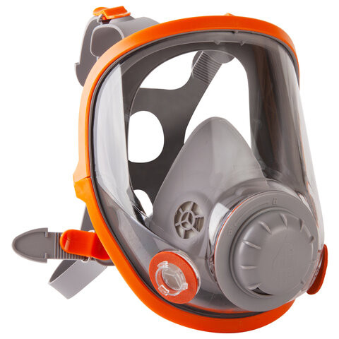 Маска полнолицевая Jeta Safety 5950, силикон, ударопрочный поликарбонат, защитная пленка, размер М, 5950-M по низкой цене оптом 