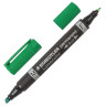 Маркер перманентный STAEDTLER двусторонний, ЗЕЛЕНЫЙ, круглый 0,6 мм / скошенный 1,5-4 мм, 348 B-5 по низкой цене оптом 